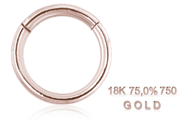 18K ROSE GOLD HINGED SEGMENT RING 14GA (1.6x08MM)